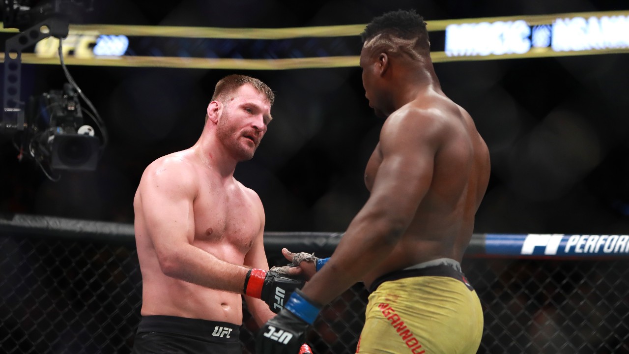 Miocic vs Ngannou (©Mike Lawrie/Gallo Images)